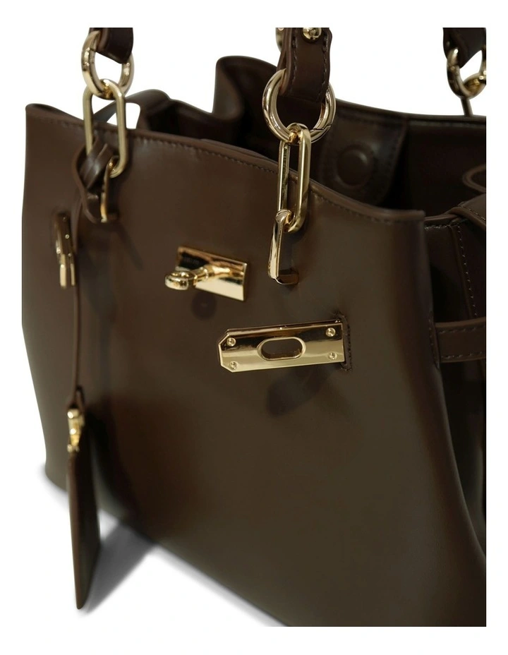 Gale Refined Bucket Bag in Chocolate image 5