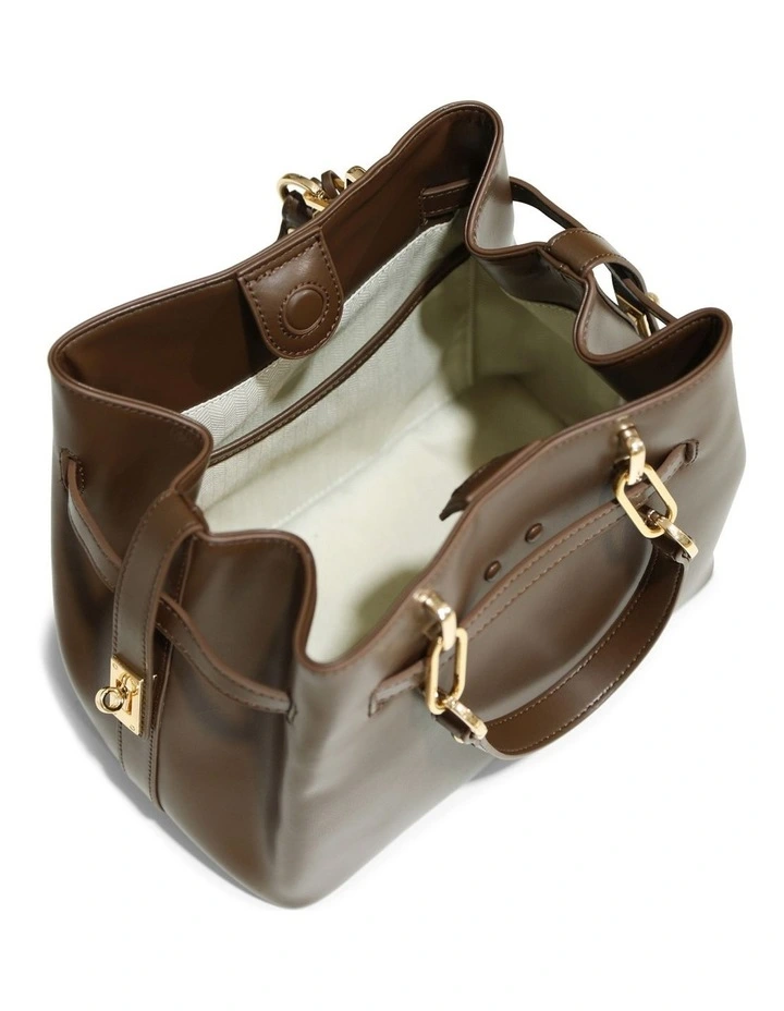 Gale Refined Bucket Bag in Chocolate image 6
