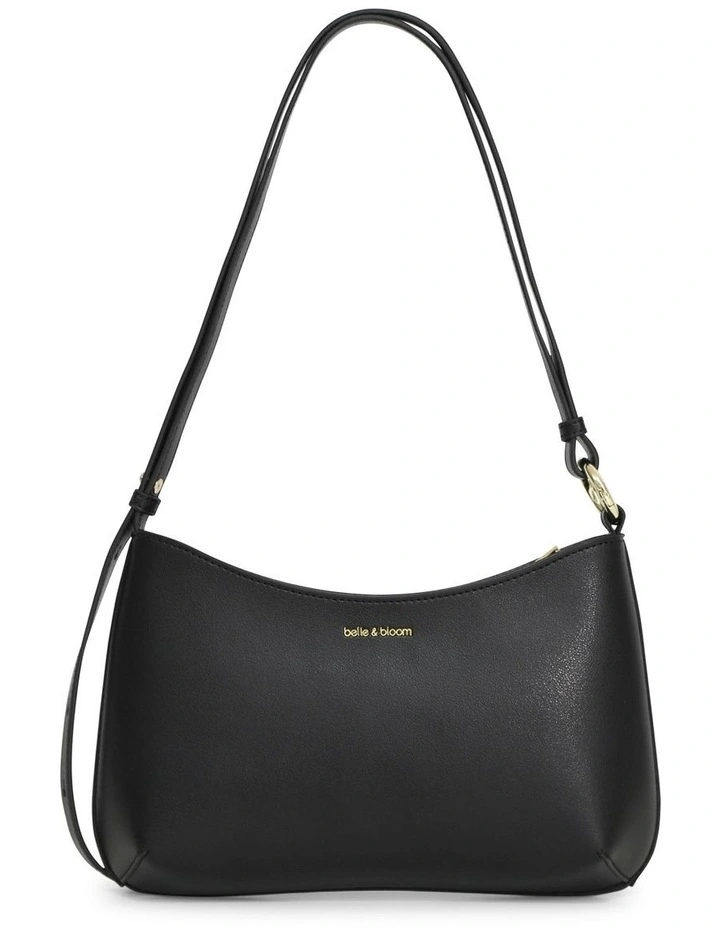 Girls Like Us Studded Leather Shoulder Bag in Black image 2