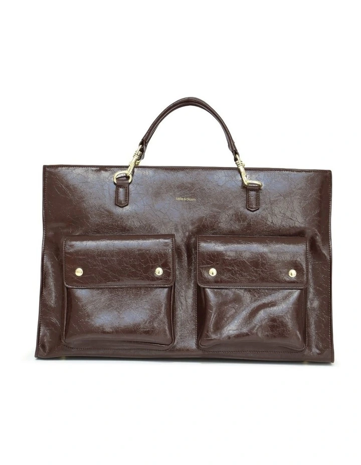 Reflections Leather Shoulder Bag in Chocolate image 1