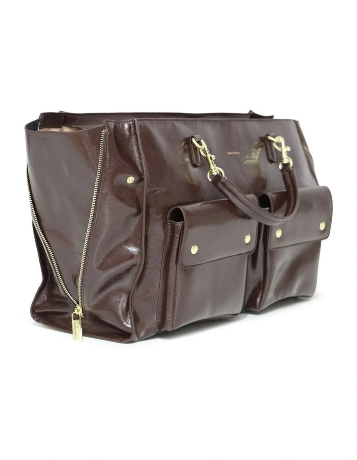 Reflections Leather Shoulder Bag in Chocolate image 6