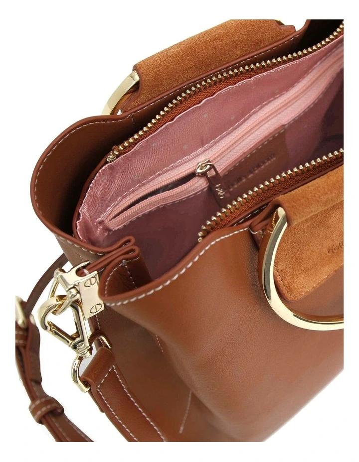 Twilight Leather Cross-Body Bag in Brown image 4
