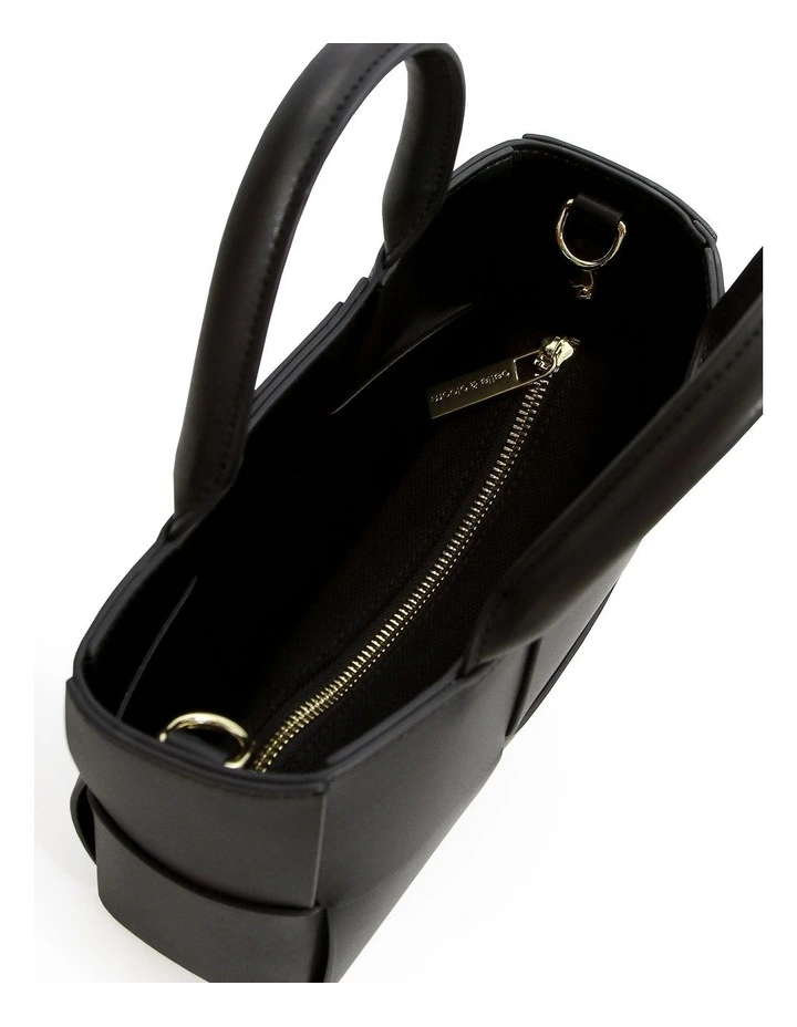 Little Love Woven Crossbody Bag in Black image 7