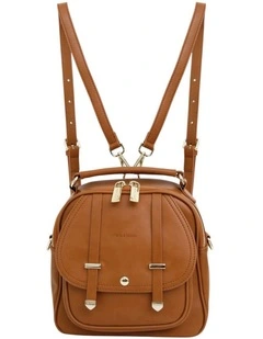 5th Ave Leather Backpack in Camel