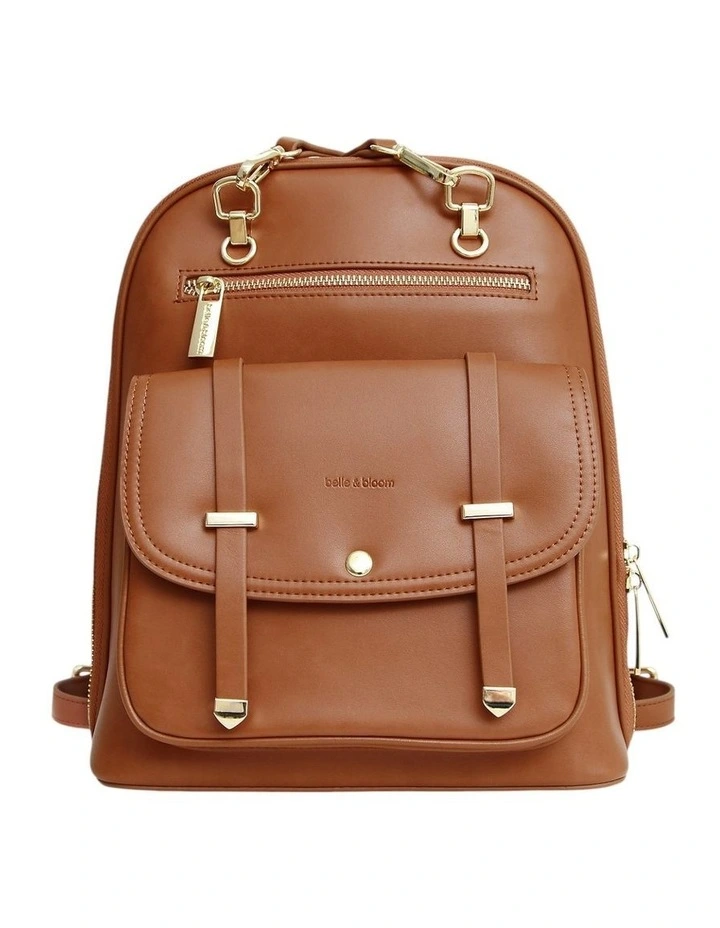 5th Ave Leather Backpack in Camel image 3