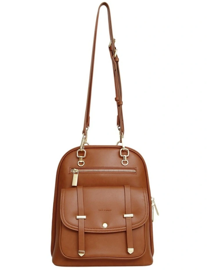 5th Ave Leather Backpack in Camel image 5