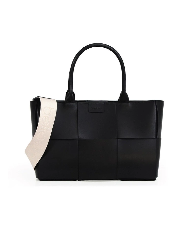 Long Way Home Woven Tote in Black image 1