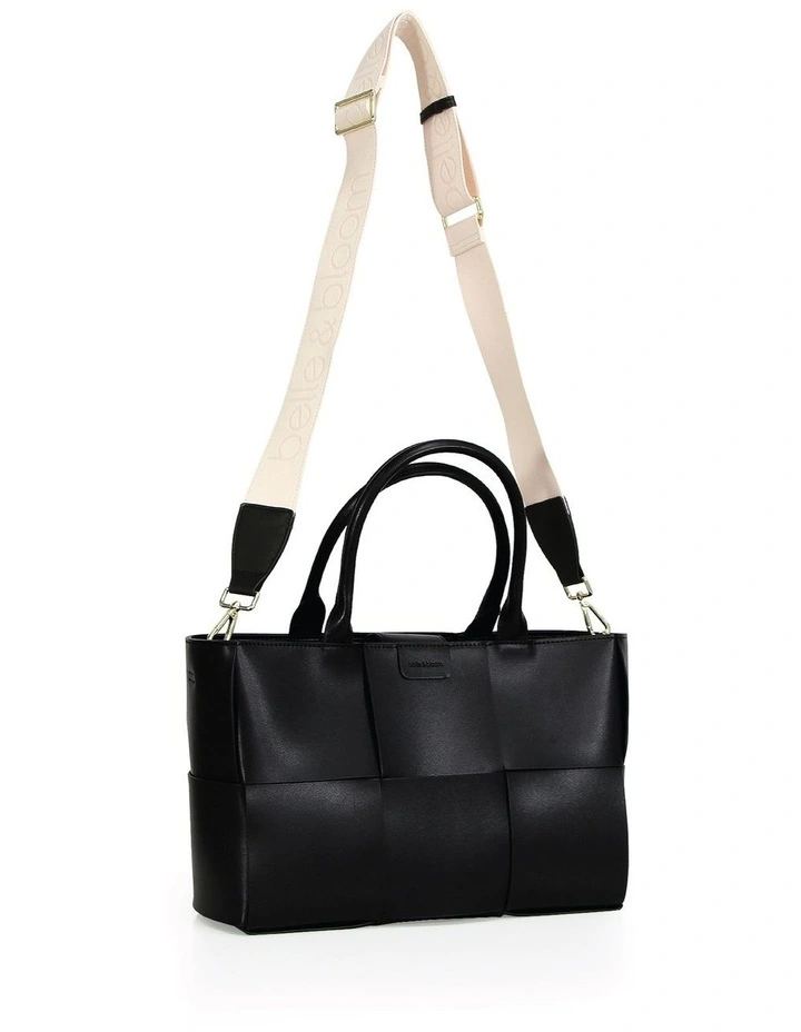 Long Way Home Woven Tote in Black image 4