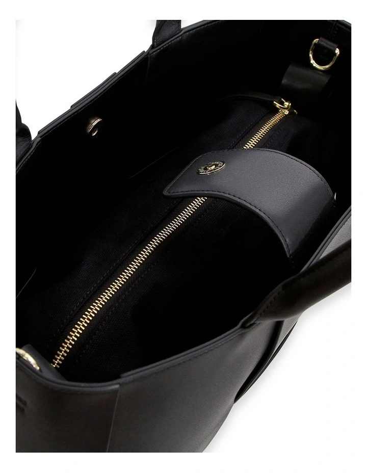 Long Way Home Woven Tote in Black image 6