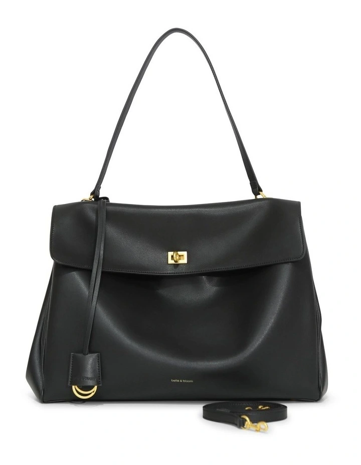 Skyfall Leather Shoulder Bag in Black image 1