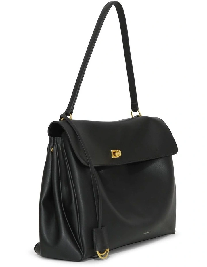 Skyfall Leather Shoulder Bag in Black image 2