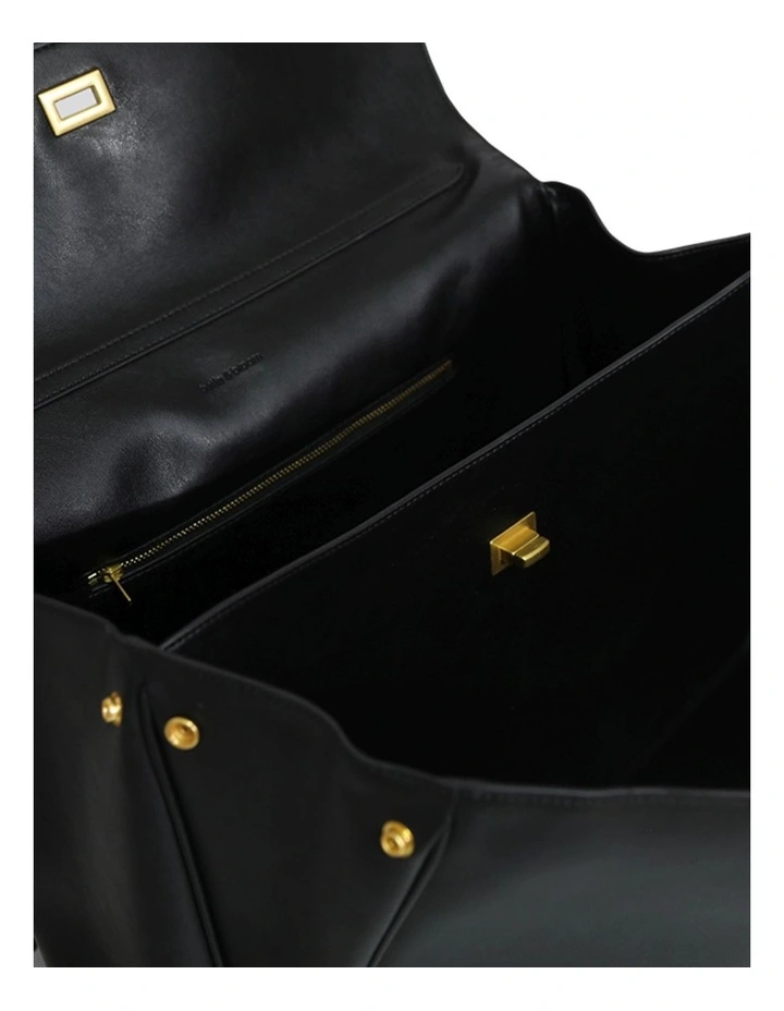 Skyfall Leather Shoulder Bag in Black image 4