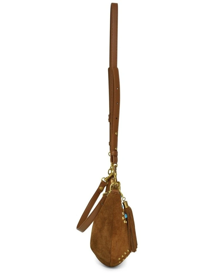 Give Me More Bead Shoulder Bag in Tan image 3