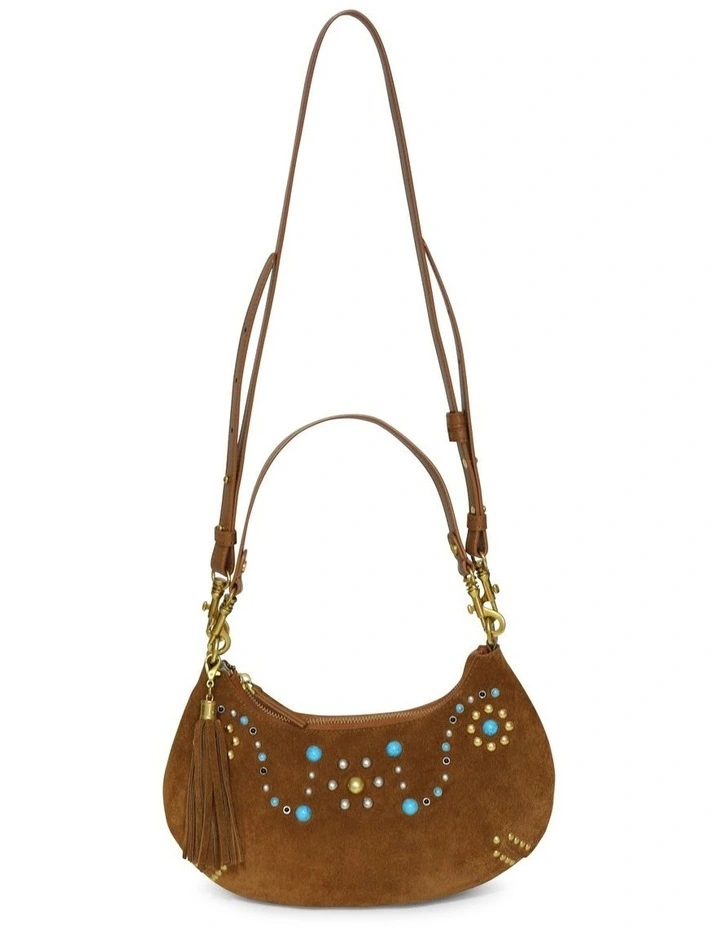Give Me More Bead Shoulder Bag in Tan image 4