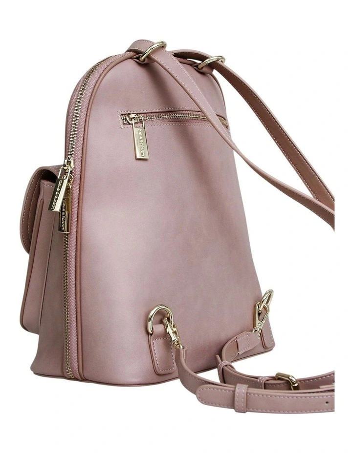 5th Ave Leather Backpack in Dusty Pink image 2