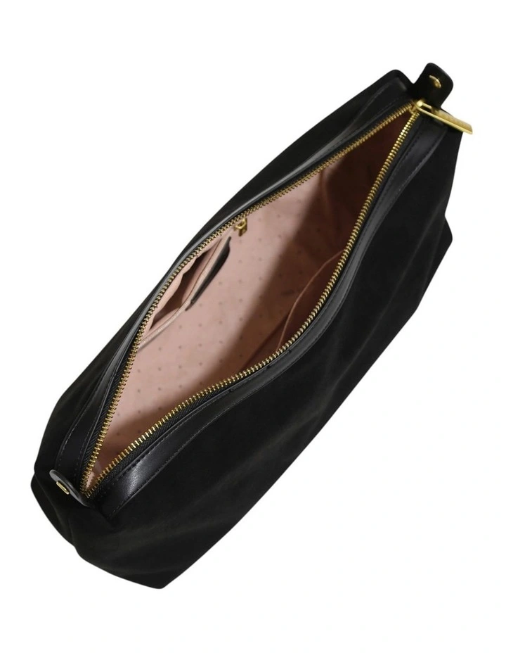 Stream Tote PU Bag in Black image 6