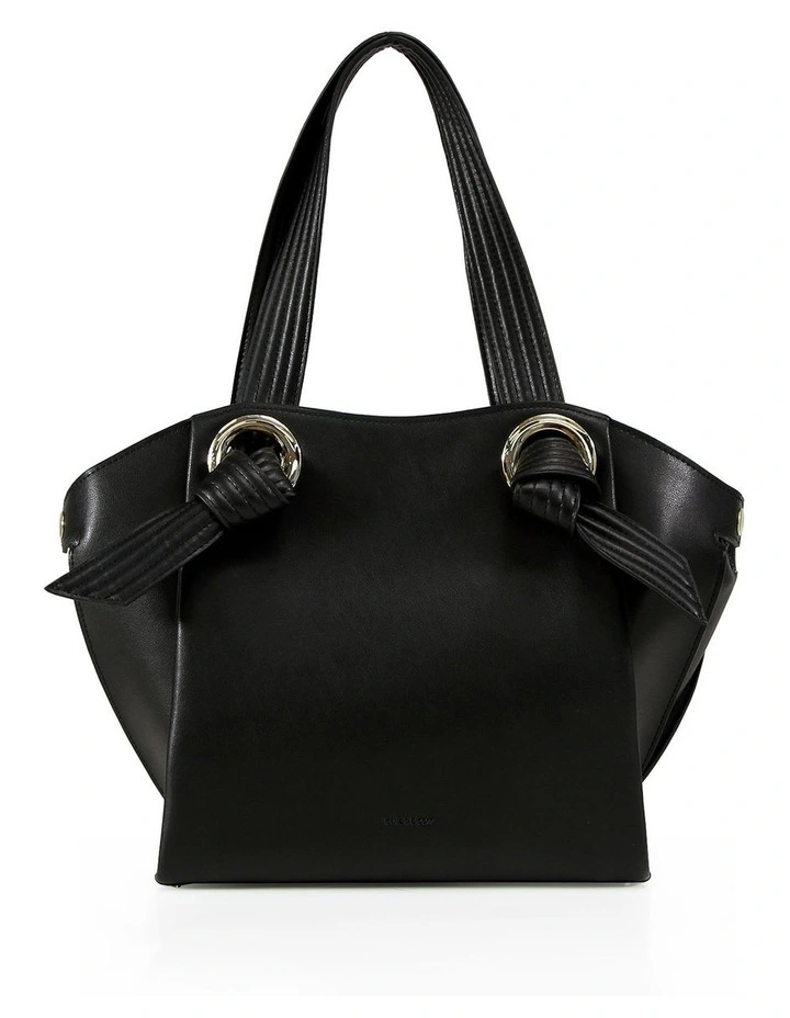 Heart Of Gold Leather Shoulder Bag in Black image 1