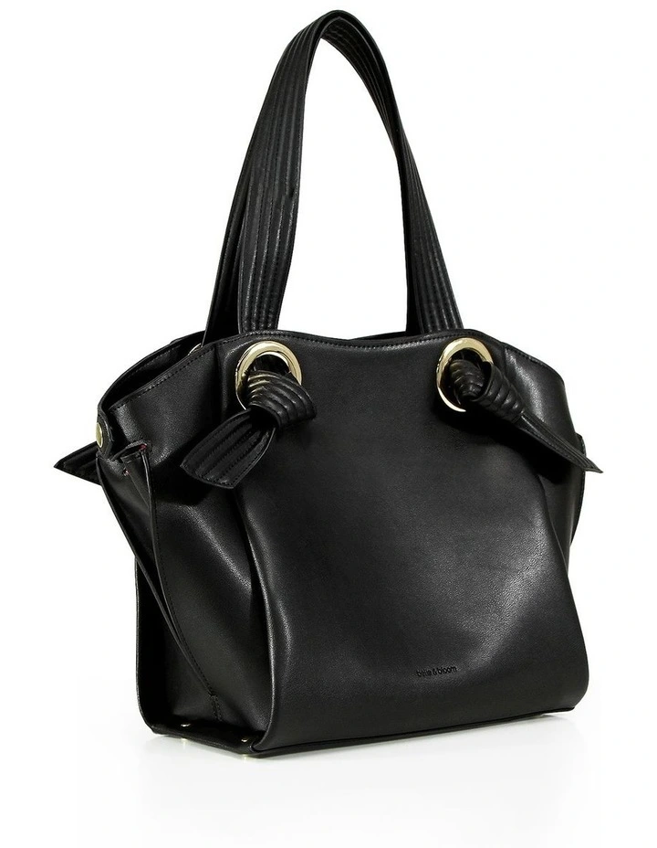 Heart Of Gold Leather Shoulder Bag in Black image 2