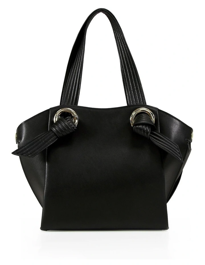 Heart Of Gold Leather Shoulder Bag in Black image 3