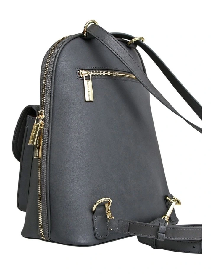5th Ave Leather Backpack in Ash image 4