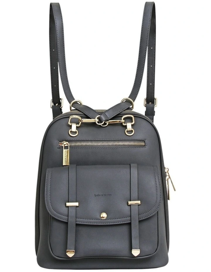 5th Ave Leather Backpack in Ash image 5