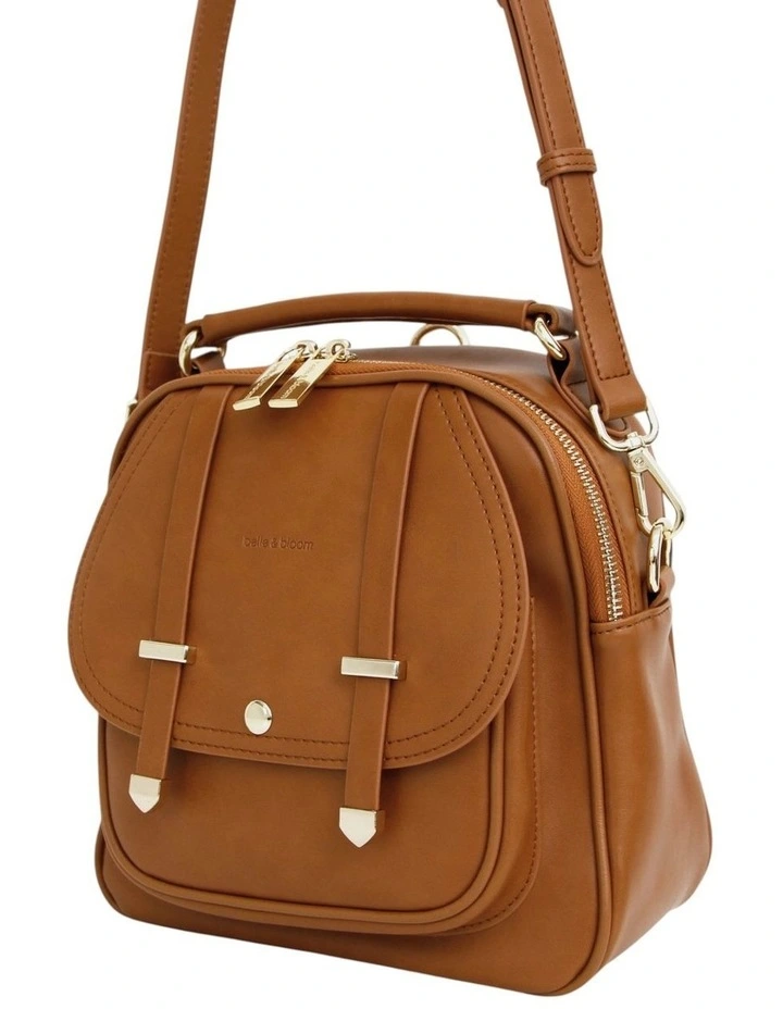 Camila Leather Backpack in Brown image 2