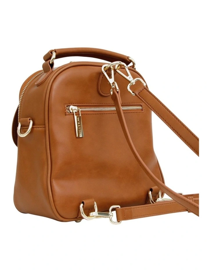 Camila Leather Backpack in Brown image 3