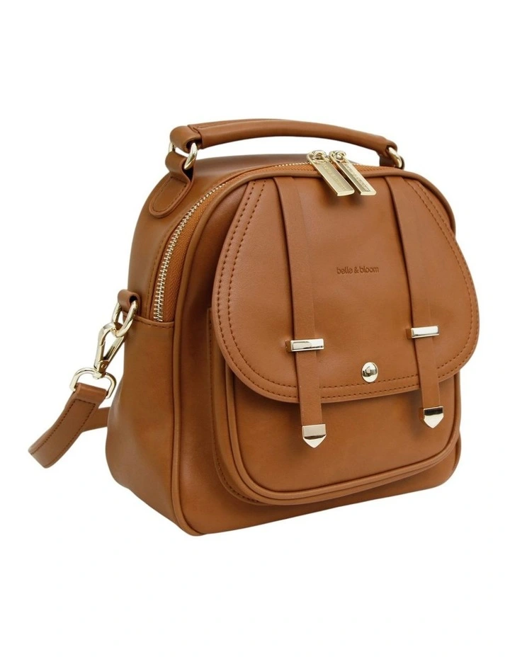 Camila Leather Backpack in Brown image 4