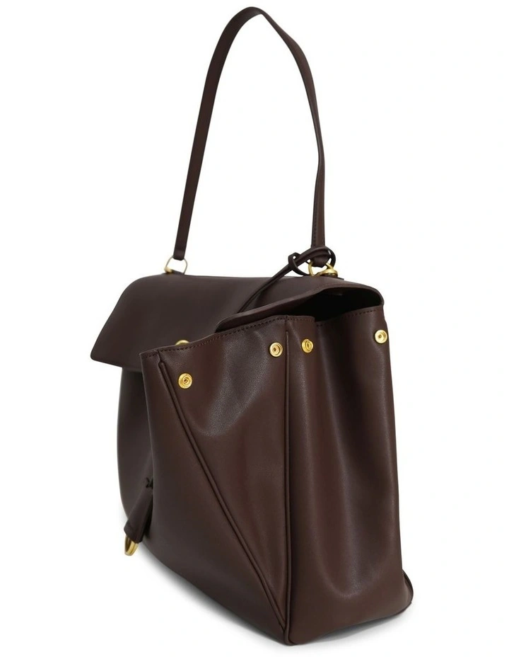 Skyfall Leather Shoulder Bag in Chocolate image 3