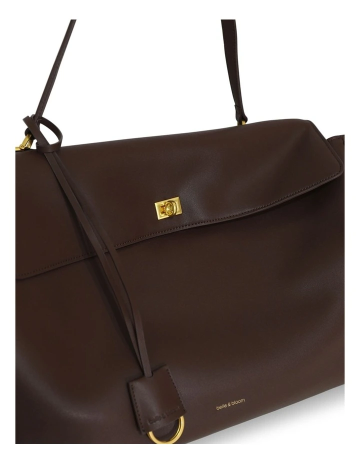 Skyfall Leather Shoulder Bag in Chocolate image 7