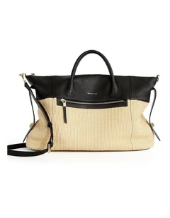 Poem To Nowhere Weekender Bag in Black/Oat