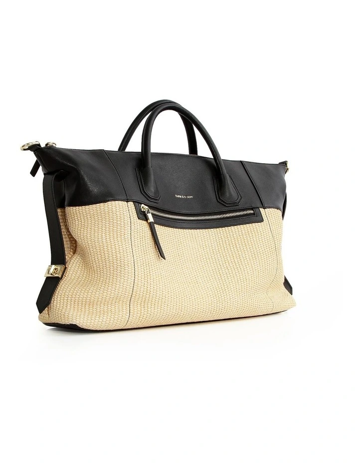Poem To Nowhere Weekender Bag in Black/Oat image 2