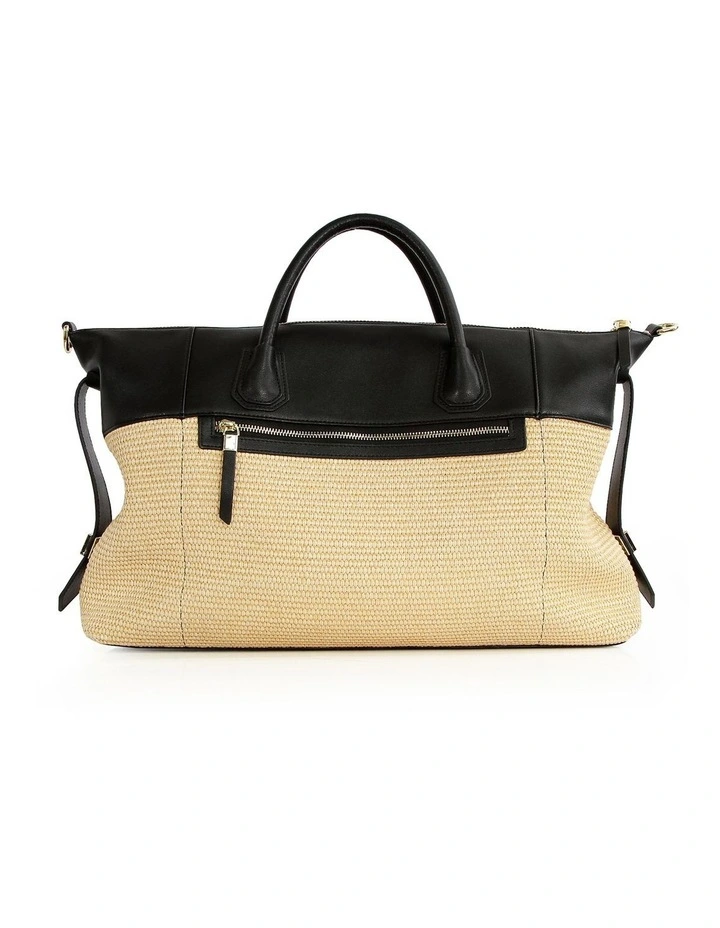 Poem To Nowhere Weekender Bag in Black/Oat image 3