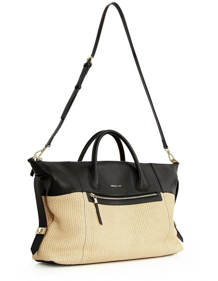 Poem To Nowhere Weekender Bag in Black/Oat image 4