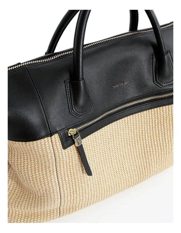 Poem To Nowhere Weekender Bag in Black/Oat image 5