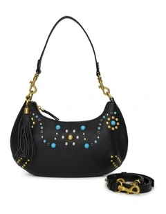 Give Me More Bead Shoulder Bag in Black