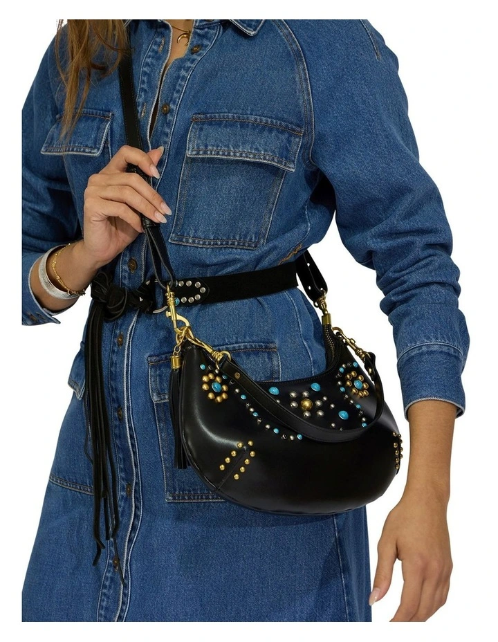 Give Me More Bead Shoulder Bag in Black image 2