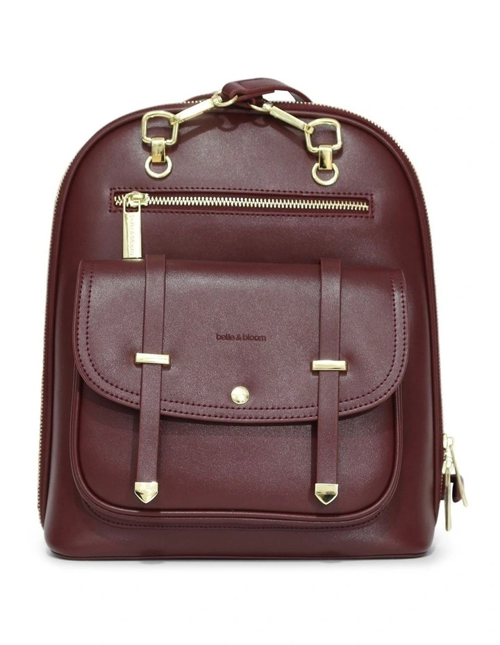5th Ave Leather Backpack in Burgundy image 1