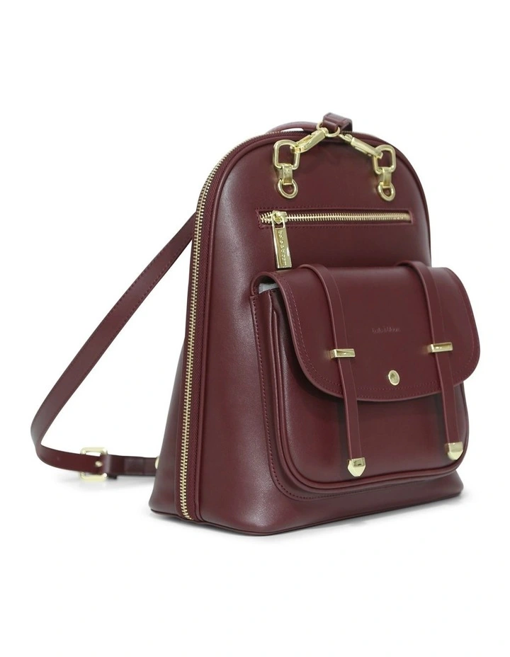 5th Ave Leather Backpack in Burgundy image 2
