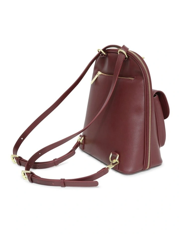 5th Ave Leather Backpack in Burgundy image 3