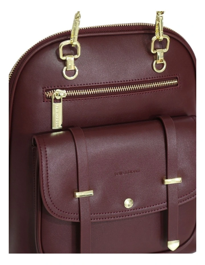 5th Ave Leather Backpack in Burgundy image 4