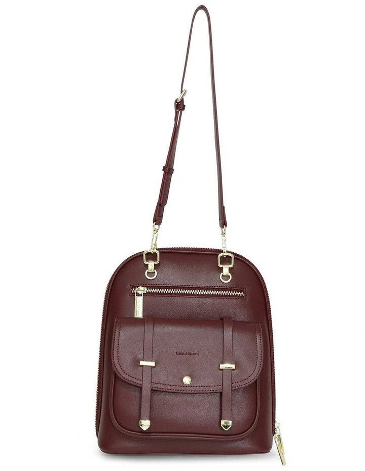 5th Ave Leather Backpack in Burgundy image 5