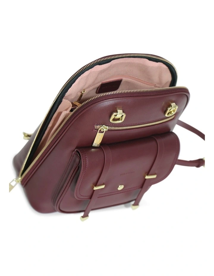 5th Ave Leather Backpack in Burgundy image 6