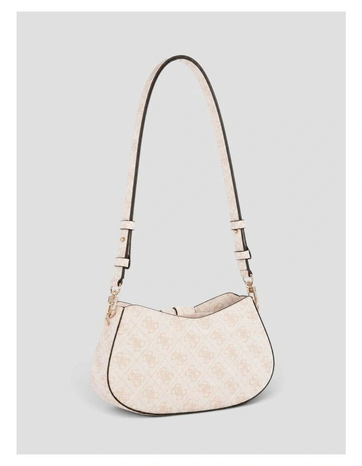Yvonne Mini Curved Shoulder Bag in Stone Logo image 4