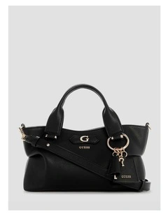 Suzy Mini Compartment Satchel Bag in Black