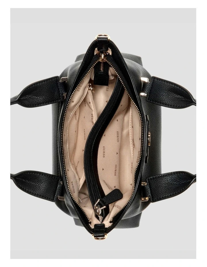 Suzy Mini Compartment Satchel Bag in Black image 5