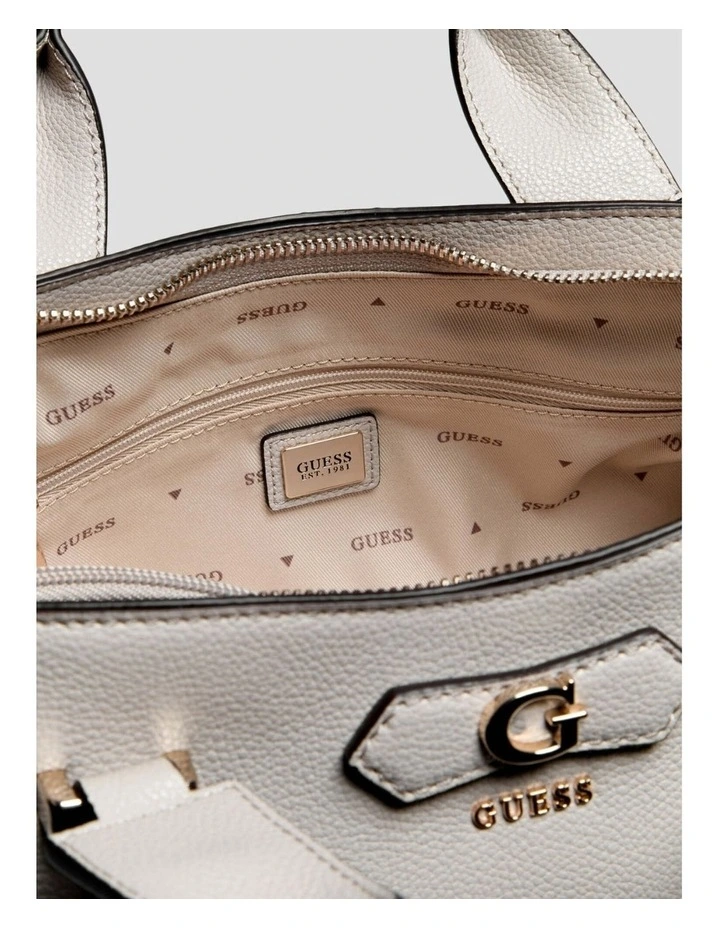 Suzy Mini Compartment Satchel Bag in Bone image 6