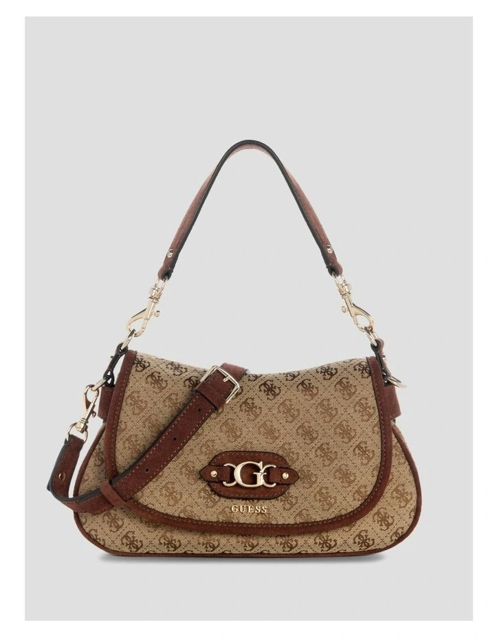 Samantha Flap Shoulder Bag in Brown image 1
