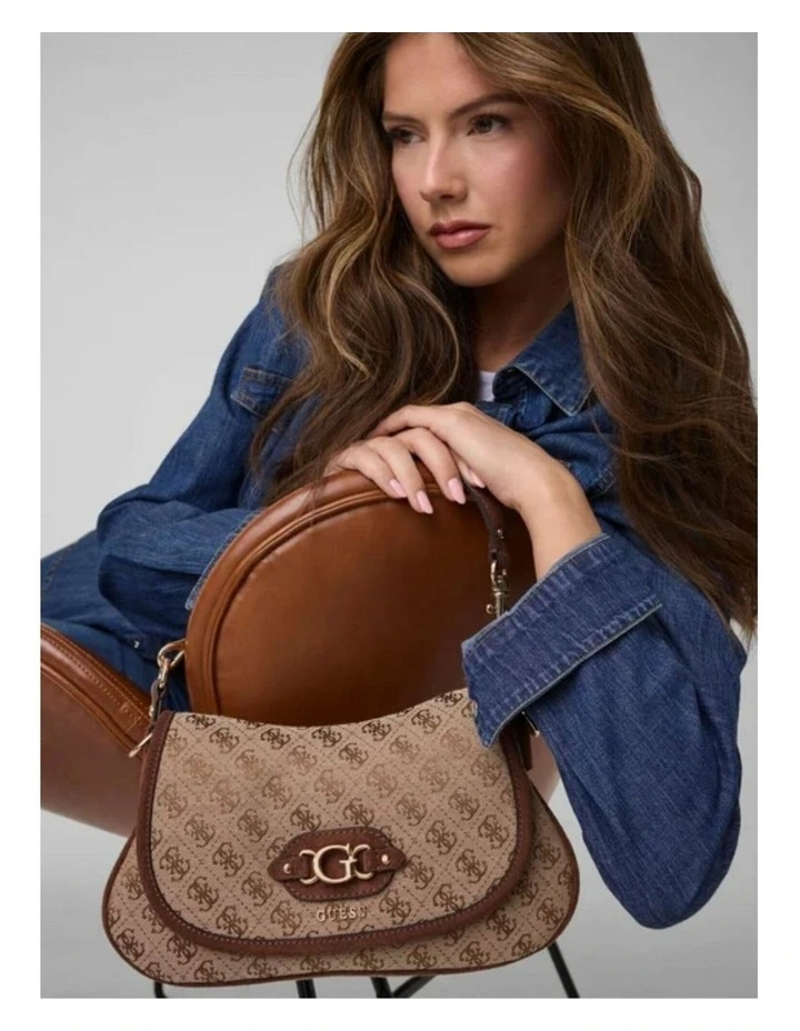 Samantha Flap Shoulder Bag in Brown image 2
