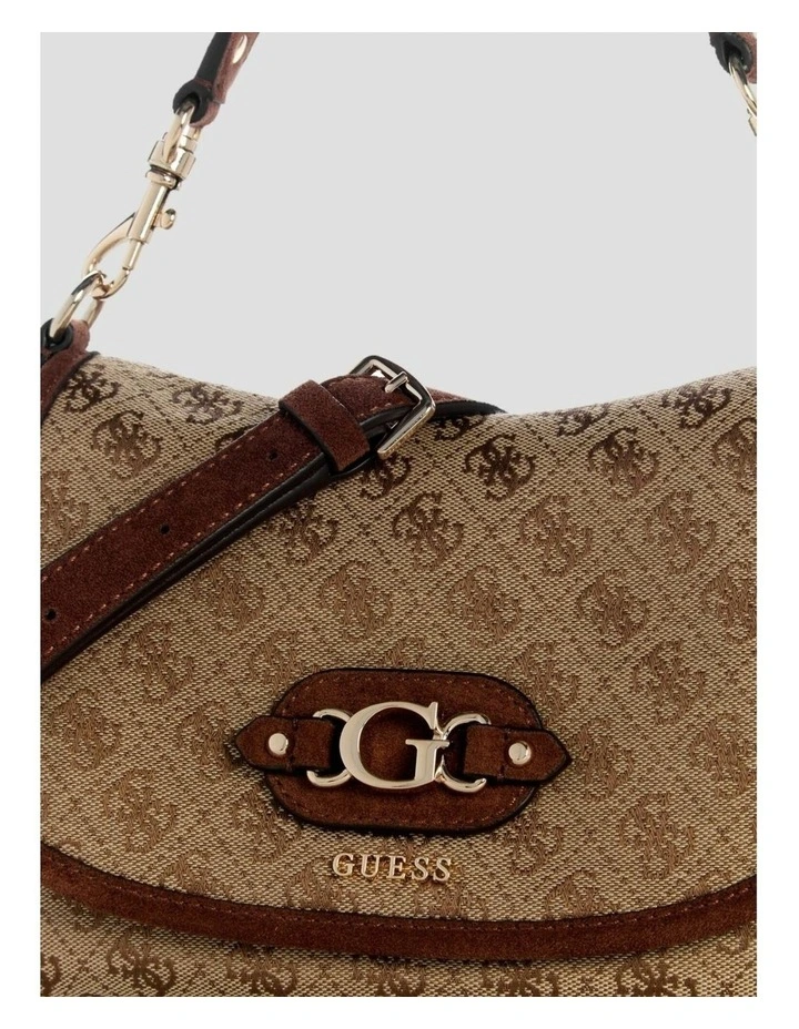 Samantha Flap Shoulder Bag in Brown image 3